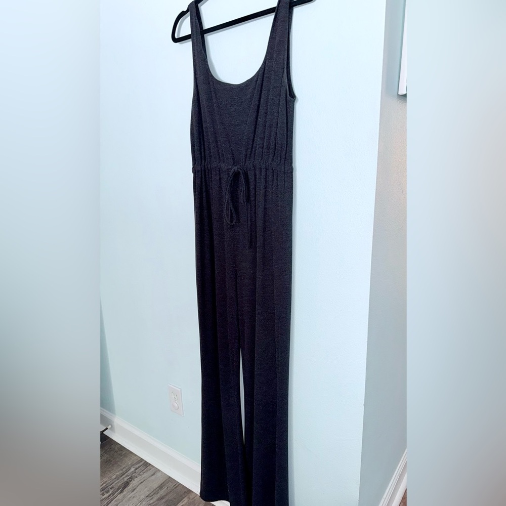 Kittenish Charcoal Jumpsuit